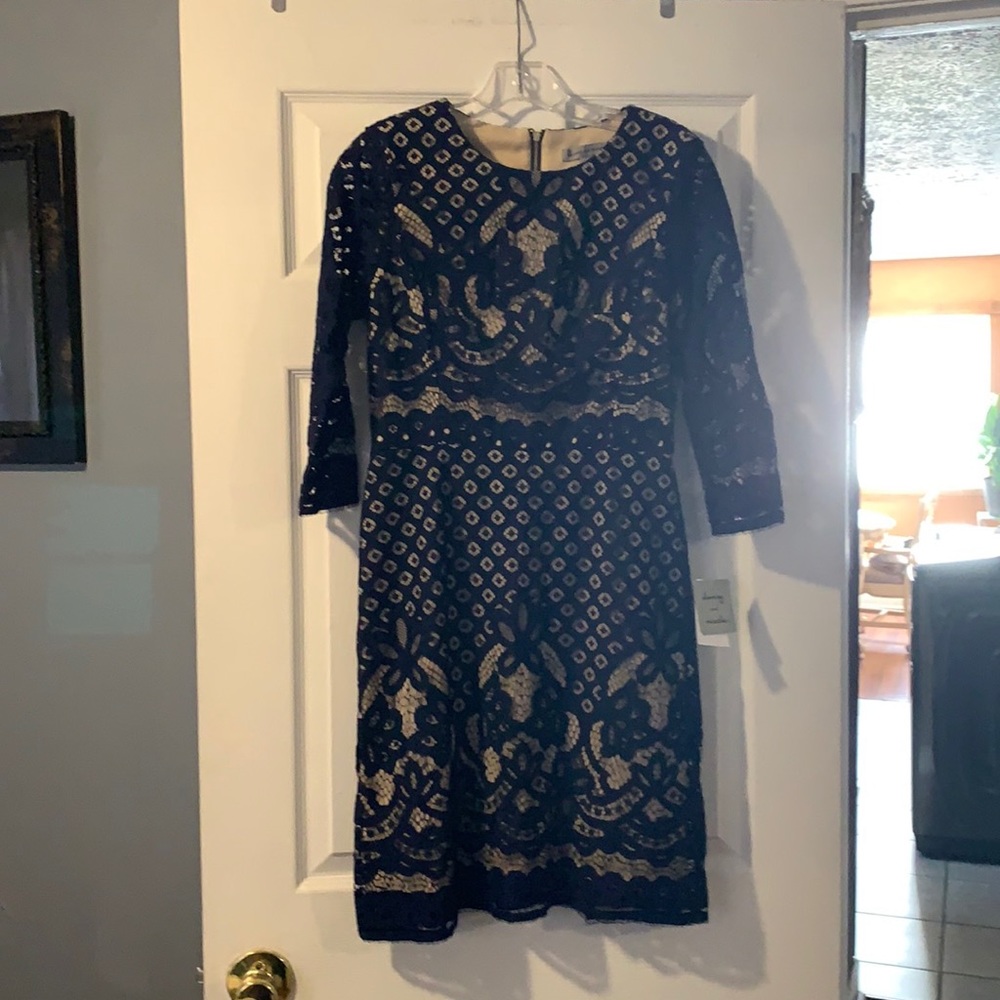 Danny and Nicole Navy Lace Dress